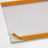 Porte étiquette Signalétique transparente, Plate et adhésive